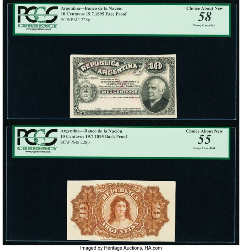 Argentina Banco de la Nacion Argentina 10 Centavos 19.7.1895 Pick 228p Face and ...