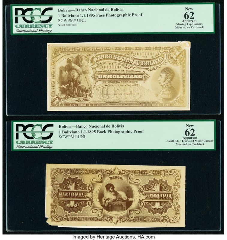 Bolivia Banco Nacional de Bolivia 1 Boliviano 1.1.1895 Pick Unlisted Face and Ba...