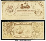 Chile Banco De Chile 50 Pesos 1.1.1894 Pick Unlisted Face and Back Photographic Proofs Crisp Uncirculated. Mounted on cardstock.

HID09801242017

© 20...