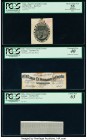 Chile Banco D. Fernandez Concha 5; 100 Pesos ND (1872) Pick Unlisted Three Die Proofs PCGS Extremely Fine 40; Apparent Choice About New 55; Choice New...