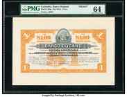 Colombia Banco Dugand 1 Peso ND (1919) Pick S426p Front and Back Proofs PMG Choice Uncirculated 64 (2). Note unaffected by issue on cardstock. 

HID09...
