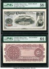 Colombia Banco Union 5 Pesos ND (1888) Pick S867p1; S867p2 Front and Back Proofs PMG Choice About Unc 58 EPQ; Choice Uncirculated 64 EPQ. 

HID0980124...