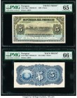 Paraguay Republica del Paraguay 5 Pesos 1899 Pick 98p1; 98p2 Front and Back Proofs PMG Gem Uncirculated 65 EPQ; Gem Uncirculated 66 EPQ. 

HID09801242...