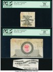 Peru Compania de Obras Publicas y Fomento del Peru 1876 Pick S448p Partial Obverse Proof About Uncirculated. Chile Banco Sud Americano 10 Pesos ND (18...