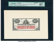 Uruguay Banco Navia y Ca. 20 Centesimos 1865 Pick S371fp Proof PMG Superb Gem Unc 67 EPQ. Mounted on cardstock. 

HID09801242017

© 2020 Heritage Auct...