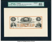 Uruguay Banco Navia y Ca. 1 Peso 1865 Pick S373fp Proof PMG Gem Uncirculated 65 EPQ. Mounted on cardstock. 

HID09801242017

© 2020 Heritage Auctions ...