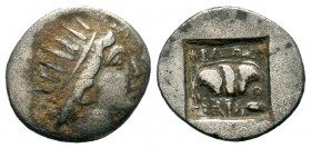 Rhodos, Rhodes AR drachm. Circa 250-229 BC.
Condition: Very Fine

Weight: 1,74 gr
Diameter: 14,74 mm