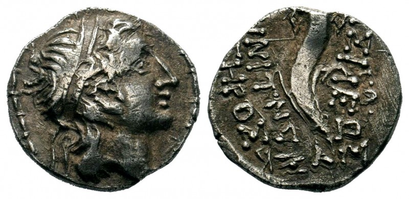 SELEUCID KINGDOM. Demetrius I Soter (162-150 BC). AR drachm Barbaric Strike!
Con...