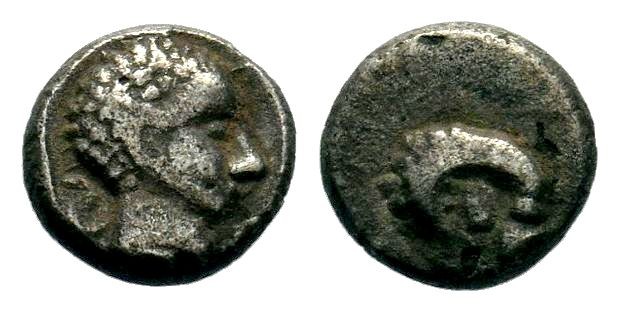 Greek, Kebren 361/0-334 BC. AR Obol
Condition: Very Fine

Weight: 0,42 gr
Diamet...