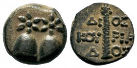 Colchis, Dioscourias; c. 105-90 BC, AE 
Condition: Very Fine

Weight: 4,50 gr
Diameter: 15,50 mm