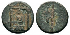 Pamphylia, Perge. Ca. 50-30 B.C. AE 
Condition: Very Fine

Weight: 3,82 gr
Diameter: 16,70 mm