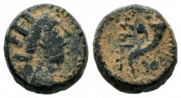 SELEUKIS & PIERIA. Seleukeia Pieria. Ae (1st century BC).
Condition: Very Fine

Weight: 4,64 gr
Diameter: 14,75 mm