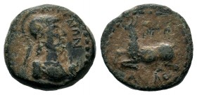 SELEUKIS & PIERIA. Seleukeia Pieria. Ae (1st century BC).
Condition: Very Fine

Weight: 3,35 gr
Diameter: 13,85 mm