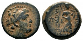 SELEUKIS & PIERIA. Seleukeia Pieria. Ae (1st century BC).
Condition: Very Fine

Weight: 4,84 gr
Diameter: 17,35 mm