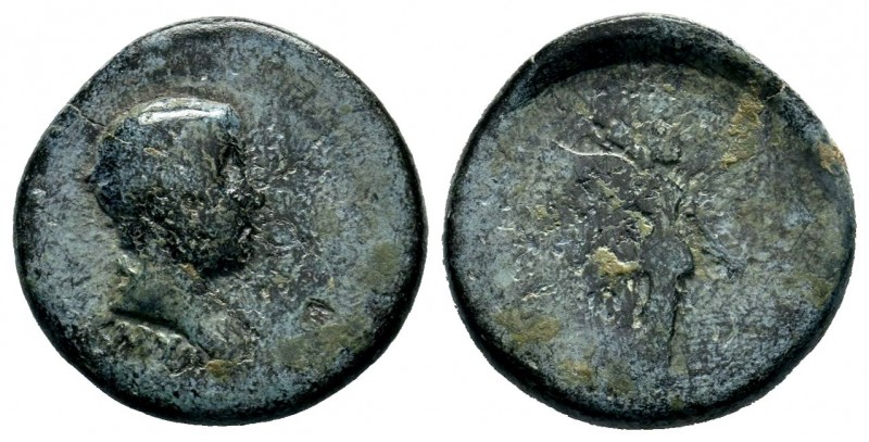 Britannicus, son of Claudius. AE , minted at Smyrna, AD 50-54.
Condition: Very F...