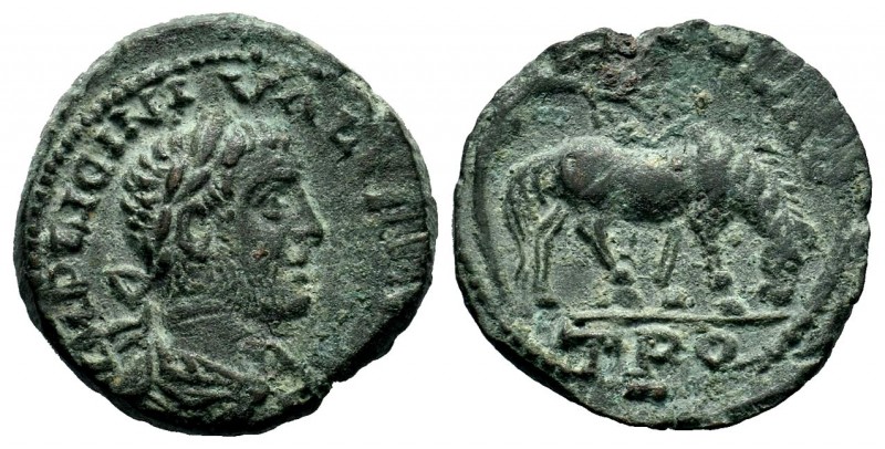 Troas, Alexandria Troas. Valerian I. A.D. 253-260. Æ assarion
Condition: Very Fi...