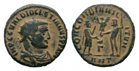 Diocletianus (284-305 AD). AE silvered Antoninianus
Condition: Very Fine

Weight: 2,88 gr
Diameter: 19,40 mm
