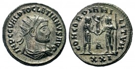 Diocletianus (284-305 AD). AE silvered Antoninianus
Condition: Very Fine

Weight: 3,86 gr
Diameter: 21,60 mm