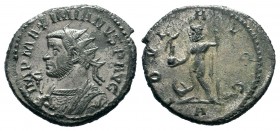 Maximianus Herculius (286-305 AD). Silvered AE Antoninianus 
Condition: Very Fine

Weight: 3,55 gr
Diameter: 21,70 mm
