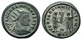 Maximianus Herculius (286-305 AD). Silvered AE Antoninianus 
Condition: Very Fine

Weight: 4,24 gr
Diameter: 22,20 mm