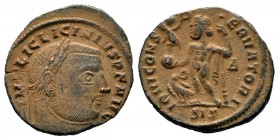 Licinius I (308-324 AD). AE Follis
Condition: Very Fine

Weight: 3,56 gr
Diameter: 21,35 mm