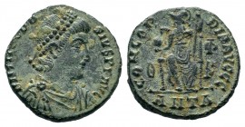 Theodosius I. A.D. 379-395. AE 
Condition: Very Fine

Weight: 2,90 gr
Diameter: 17,50 mm