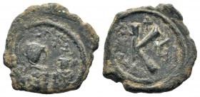 HERACLIUS with HERACLIUS CONSTANTINE (610-641). Half Follis. Isaura. RRR
Condition: Very Fine

Weight: 5,53 gr
Diameter: 22,75 mm