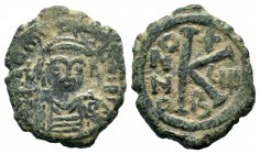 Maurice Tiberius (582-602), Half Follis, Ae.
Condition: Very Fine

Weight: 4,69 gr
Diameter: 23,25 mm