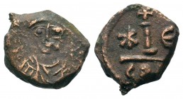 Maurice Tiberius (582-602), Ae
Condition: Very Fine

Weight: 3,29 gr
Diameter: 14,50 mm