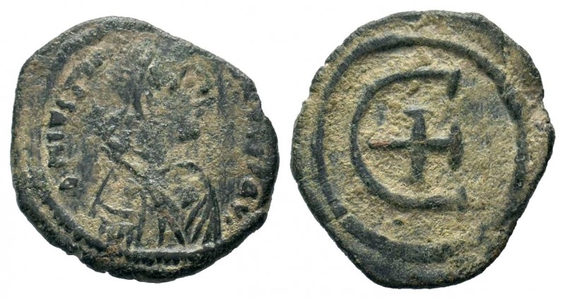 Justinian I AE . 527-565 AD.
Condition: Very Fine

Weight: 2,33 gr
Diameter: 18,...