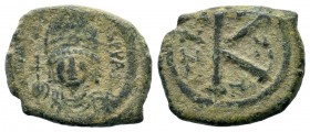 Maurice Tiberius (582-602), Ae
Condition: Very Fine

Weight: 6,23 gr
Diameter: 18,00 mm