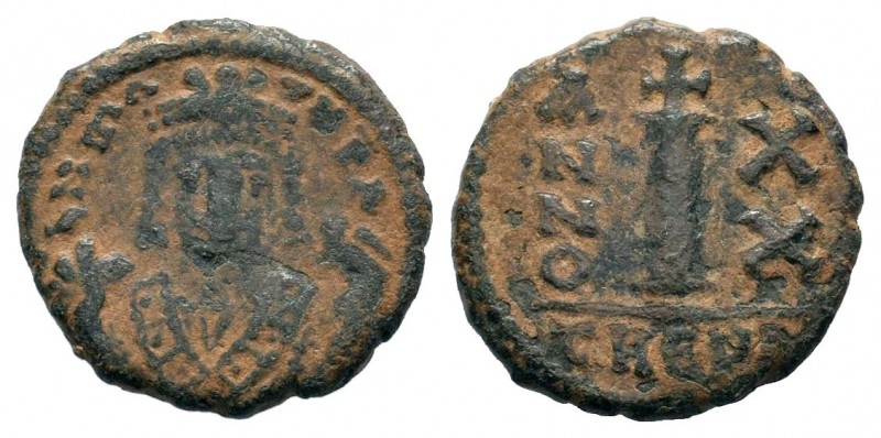 Maurice Tiberius (582-602), Ae
Condition: Very Fine

Weight: 2,47 gr
Diameter: 1...