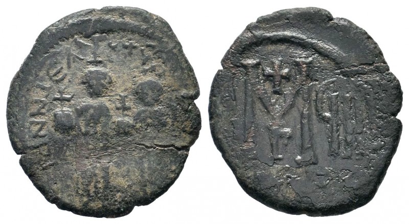 Heraclius. 610-641. AE follis , Very interesting overstrike!
Condition: Very Fin...