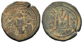 Heraclius (610-641 AD). AE Follis 
Condition: Very Fine

Weight: 12,60 gr
Diameter: 32,00 mm