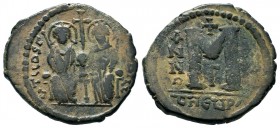 Justin II , with Sophia (565-578 AD). AE Follis
Condition: Very Fine

Weight: 13,82 gr
Diameter: 30,70 mm