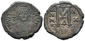 Justinian I Follis Ae. 527-565 AD.
Condition: Very Fine

Weight: 19,92 gr
Diameter: 34,00 mm