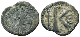 Justinian I Half Follis Ae. 527-565 AD.
Condition: Very Fine

Weight: 5,51 gr
Diameter: 24,50 mm