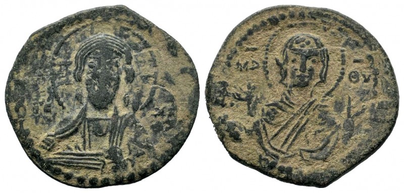 BYZANTINE. 1028-1034. Æ anonymous follis, Bust of Christ.
Condition: Very Fine

...
