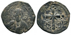 BYZANTINE. 1028-1034. Æ anonymous follis, Bust of Christ.
Condition: Very Fine

Weight: 3,32 gr
Diameter: 23,80 mm
