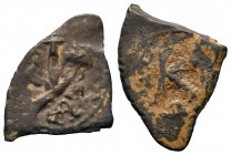Justinian II, first reign (685-695), Follis 
Condition: Very Fine

Weight: 3,42 gr
Diameter: 25,80 mm