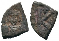 Justinian II, first reign (685-695), Follis 
Condition: Very Fine

Weight: 3,16 gr
Diameter: 20,50 mm