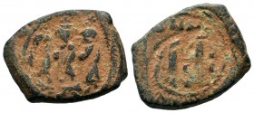 Arab - Byzantine Coins Ae,
Condition: Very Fine

Weight: 6,83 gr
Diameter: 19,25 mm