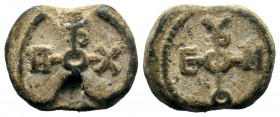 Byzantine Lead Seals Ae,
Condition: Very Fine

Weight: 5,79 gr
Diameter: 14,65 mm