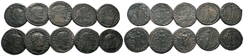 A mixed Lot of 10 Ancient Coins,About fine to about very fine. LOT SOLD AS IS, N...