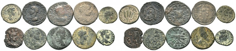 A mixed Lot of 10 Ancient Coins,About fine to about very fine. LOT SOLD AS IS, N...