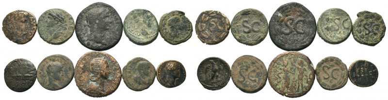 A mixed Lot of 10 Ancient Coins,About fine to about very fine. LOT SOLD AS IS, N...