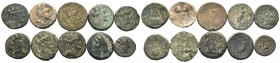A mixed Lot of 10 Ancient Coins,About fine to about very fine. LOT SOLD AS IS, NO RETURNS.
