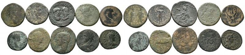 A mixed Lot of 10 Ancient Coins,About fine to about very fine. LOT SOLD AS IS, N...