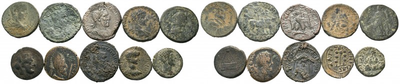 A mixed Lot of 10 Ancient Coins,About fine to about very fine. LOT SOLD AS IS, N...