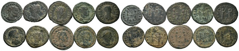 A mixed Lot of 10 Ancient Coins,About fine to about very fine. LOT SOLD AS IS, N...